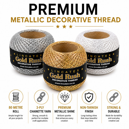 Lincatex gold rush metallic - rush,